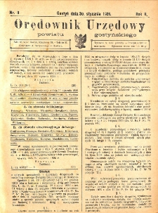 Orędownik Urzędowy Powiatu Gostyńskiego 1926.01.30 R. 8 Nr 8