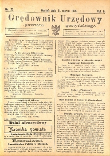 Orędownik Urzędowy Powiatu Gostyńskiego 1926.03.31 R. 8 Nr 25