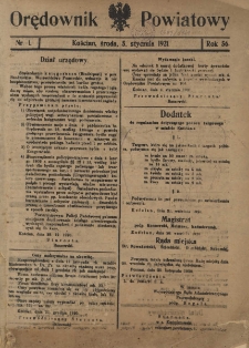 Orędownik Powiatowy (Kościan) 1921.01.05 R.56 Nr