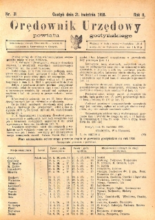 Orędownik Urzędowy Powiatu Gostyńskiego 1926.04.21 R. 8 Nr 31