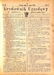 Orędownik Urzędowy Powiatu Gostyńskiego 1926.05.05 R. 8 Nr 35