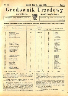 Orędownik Urzędowy Powiatu Gostyńskiego 1926.05.12 R. 8 Nr 37