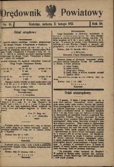 Orędownik Powiatowy (Kościan) 1921.02.05 R.56 Nr 10