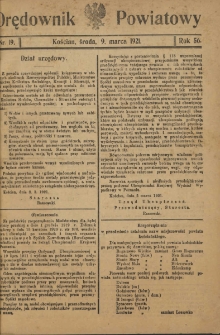 Orędownik Powiatowy (Kościan) 1921.03.09 R.56 Nr 19