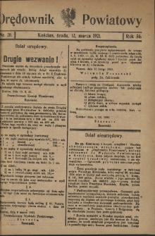 Orędownik Powiatowy (Kościan) 1921.03.12 R.56 Nr 20