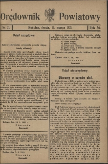 Orędownik Powiatowy (Kościan) 1921.03.16 R.56 Nr 21