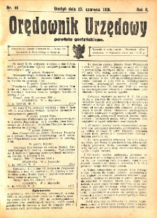 Orędownik Urzędowy Powiatu Gostyńskiego 1926.06.23 R. 8 Nr 49