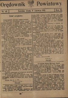 Orędownik Powiatowy (Kościan) 1921.06.08 R.56 Nr 45