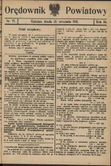 Orędownik Powiatowy (Kościan) 1921.09.28 R.56 Nr 77