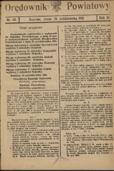 Orędownik Powiatowy (Kościan) 1921.10.26 R.56 Nr 85