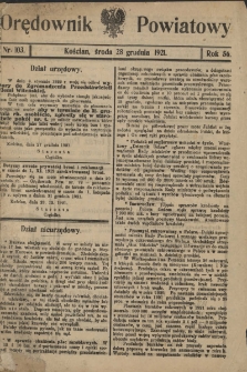 Orędownik Powiatowy (Kościan) 1921.12.28 R.56 Nr 103