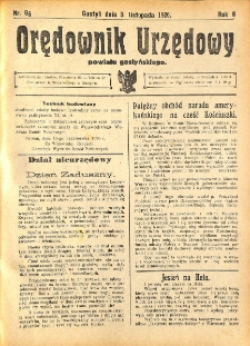 Orędownik Urzędowy Powiatu Gostyńskiego 1926.11.03 R. 8 Nr 86