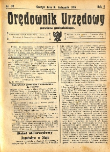 Orędownik Urzędowy Powiatu Gostyńskiego 1926.11.10 R. 8 Nr 88