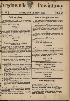 Orędownik Powiatowy (Kościan) 1922.03.29 R.57 Nr 25