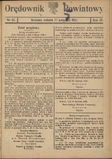 Orędownik Powiatowy (Kościan) 1922.04.22 R.57 Nr 32