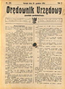Orędownik Urzędowy Powiatu Gostyńskiego 1926.12.22 R. 8 Nr 100