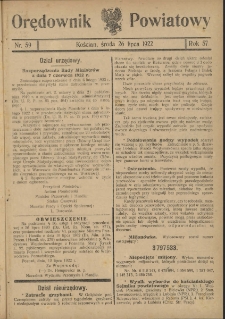 Orędownik Powiatowy (Kościan) 1922.07.26 R.57 Nr 59