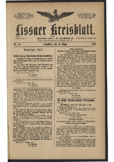 Lissaer Kreisblatt. 1916.08.26 Nr 69