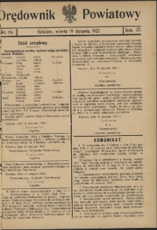 Orędownik Powiatowy (Kościan) 1922.08.19 R.57 Nr 66