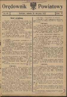 Orędownik Powiatowy (Kościan) 1922.08.26 R.57 Nr 68