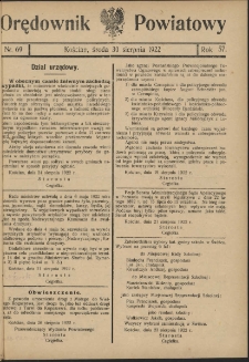 Orędownik Powiatowy (Kościan) 1922.08.30 R.57 Nr 69