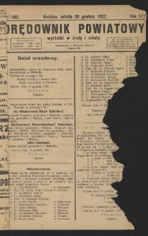 Orędownik Powiatowy (KościanOrędownik Powiatowy (Kościan) 1922.12.30 R.57 Nr 103