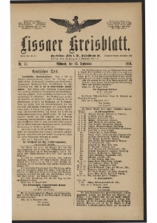 Lissaer Kreisblatt. 1916.09.13 Nr 74