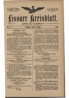 Lissaer Kreisblatt. 1916.10.28 Nr 87