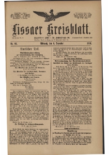 Lissaer Kreisblatt. 1916.12.06 Nr 98