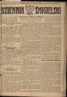 Dziennik Śmigielski 1921.01.13 R.31 Nr 9
