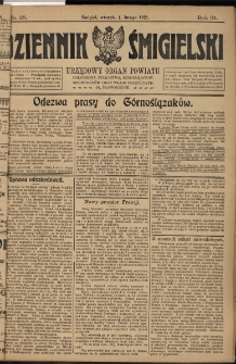 Dziennik Śmigielski 1921.02.01 R.31 Nr 25