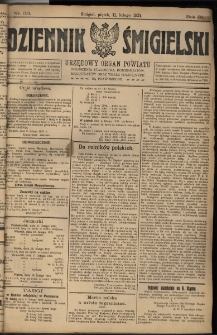 Dziennik Śmigielski 1921.02.11 R.31 Nr 33