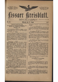 Lissaer Kreisblatt. 1917.08.22 Nr 67