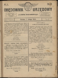 Orędownik Urzędowy Powiatu Kościańskiego 1923.02.07 R.58 Nr 6