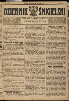 Dziennik Śmigielski 1921.02.20 R.31 Nr 41