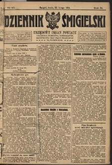 Dziennik Śmigielski 1921.02.23 R.31 Nr 43