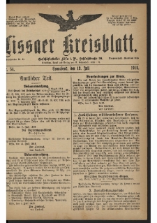 Lissaer Kreisblatt. 1918.07.13 Nr 54