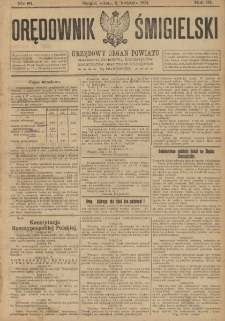 Dziennik Śmigielski 1921.04.09 R.31 Nr 81