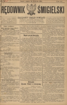 Dziennik Śmigielski 1921.04.22 R.31 Nr 92