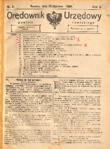 Orędownik Urzędowy Powiatu Rawickiego 1926.01.30 R.1 Nr 4