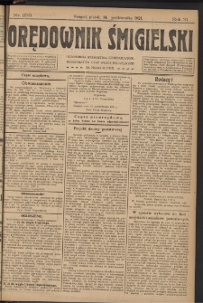Orędownik Śmigielski 1921.10.14 R.31 Nr 236
