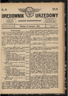 Orędownik Urzędowy Powiatu Kościańskiego 1924.06.06 R.60 Nr 20