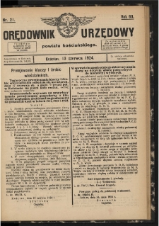 Orędownik Urzędowy Powiatu Kościańskiego 1924.06.13 R.60 Nr 21