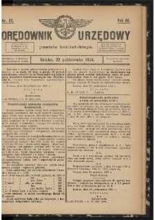 Orędownik Urzędowy Powiatu Kościańskiego 1924.10.22 R.60 Nr 32