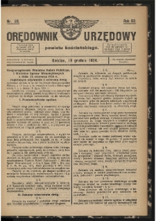 Orędownik Urzędowy Powiatu Kościańskiego 1924.12.19 R.60 Nr 38