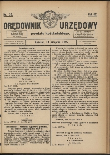 Orędownik Urzędowy Powiatu Kościańskiego 1925.08.14 R.62 Nr 26