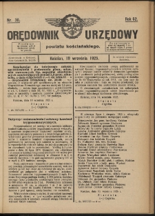 Orędownik Urzędowy Powiatu Kościańskiego 1925.09.19 R.62 Nr 30