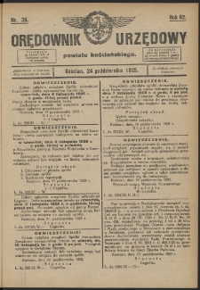 Orędownik Urzędowy Powiatu Kościańskiego 1925.10.24 R.62 Nr 36