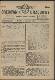 Orędownik Urzędowy Powiatu Kościańskiego 1925.11.14 R.62 Nr 38