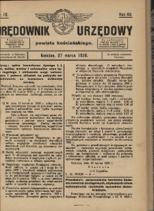 Orędownik Urzędowy Powiatu Kościańskiego 1926.03.27 R.63 Nr 10